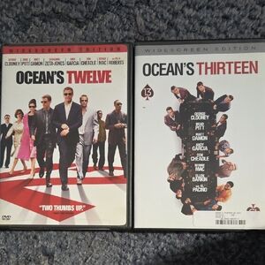 🩵2 For $15🩵Ocean's Twelve and Thirteen DVD Set